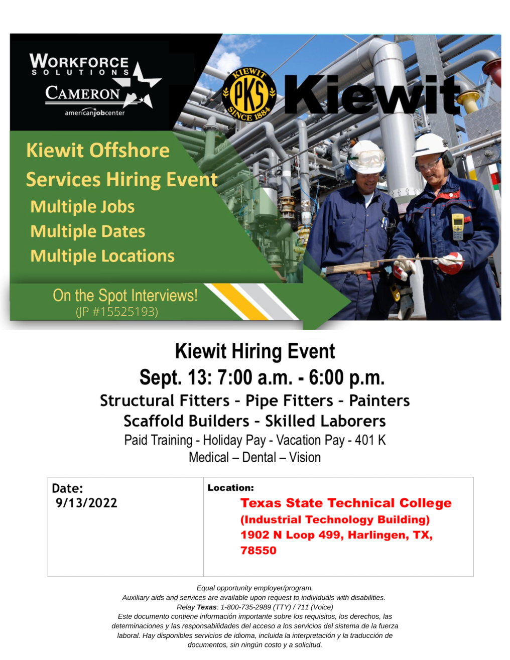 Job Opportunities Workforce Solutions Cameron