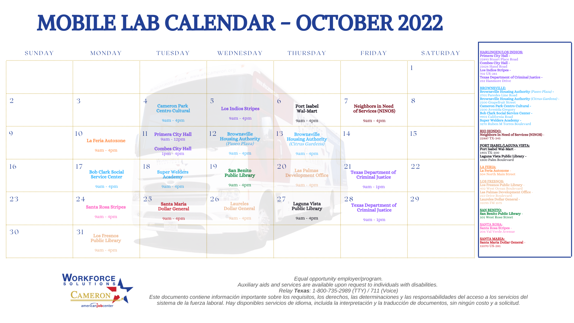 Events Workforce Solutions Cameron
